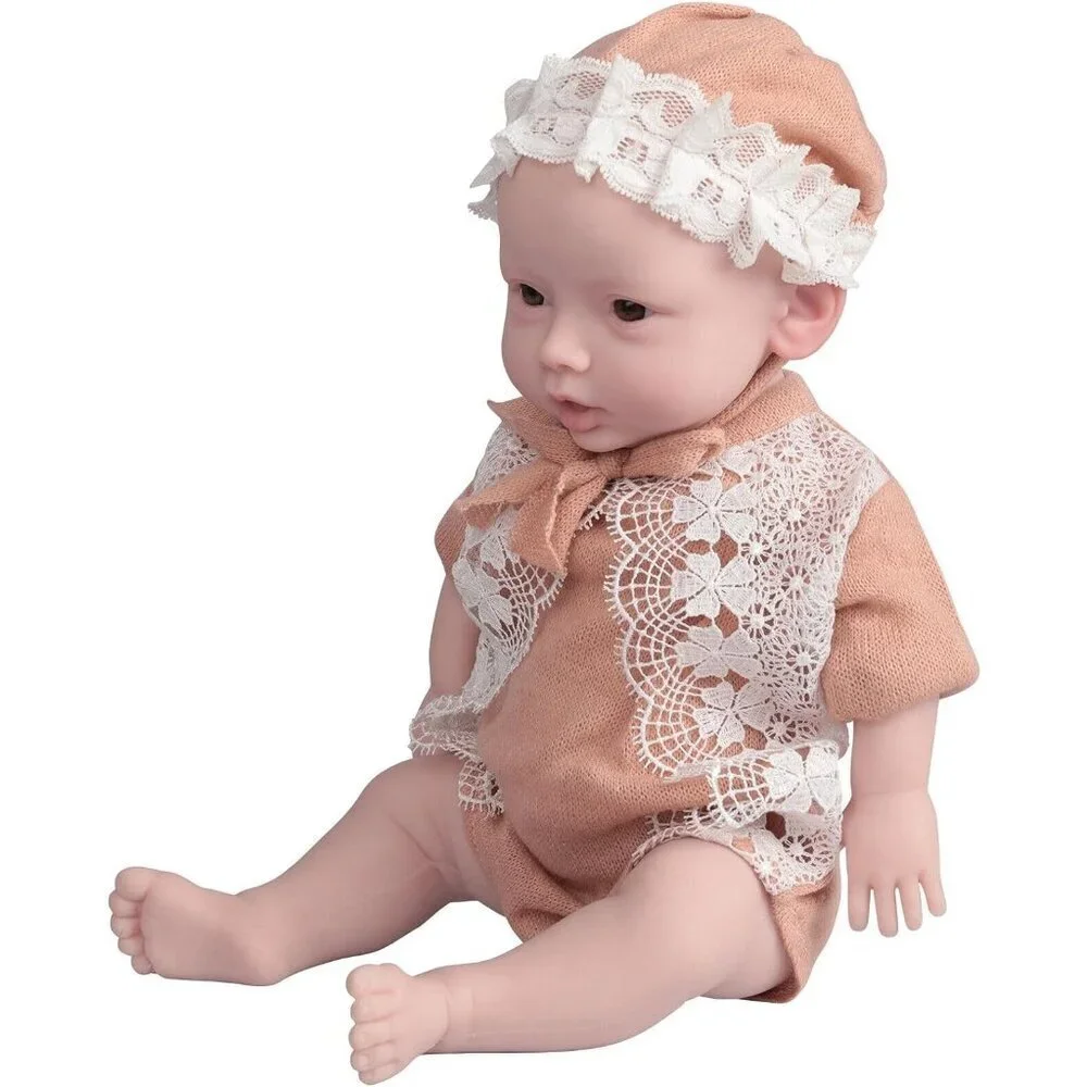 Baby Doll Soft Vinyl Newborn Doll in Flesh Tone - Unbranded